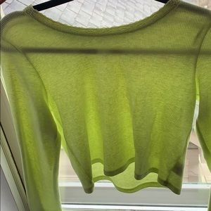 Neon green American eagle top